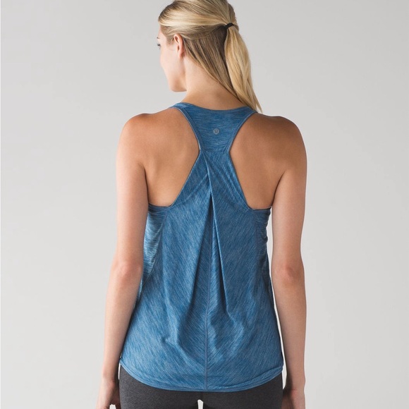 lululemon athletica Tops - Lululemon Essential Tank Heathered Jet Set Blue size M